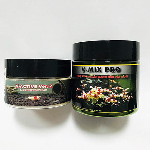 Combo Cám Tép V-Mix Pro & Vi Sinh Tép V-Active Ver. 2